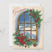 ヴィンテージクリスマスウィンドウビュー シーズンカード (正面)