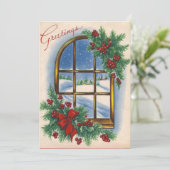 ヴィンテージクリスマスウィンドウビュー シーズンカード (スタンド正面)