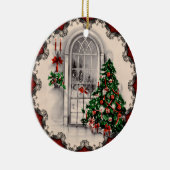 ヴィンテージクリスマスウィンドライツオーナメント セラミックオーナメント (右)