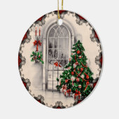 ヴィンテージクリスマスウィンドライツオーナメント セラミックオーナメント (左)