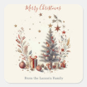 ヴィンテージクリスマスウォーターのカラー画像 スクエアシール (正面)