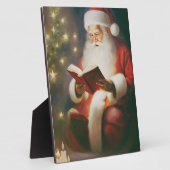 ヴィンテージクリスマスウォール読アートのサンタ フォトプラーク (側面)