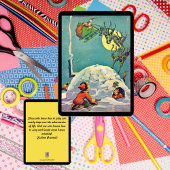 ヴィンテージクリスマスエスキモイクロオサンタ飛んでいる シーズンカード