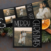 ヴィンテージクリスマスエステティックカスタマイズ白黒 三つ折りプログラム