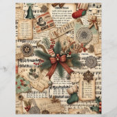 ヴィンテージクリスマスエフェメラスクラップブック紙 (正面)