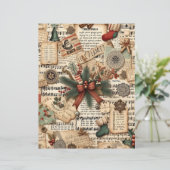 ヴィンテージクリスマスエフェメラスクラップブック紙 (スタンド正面)