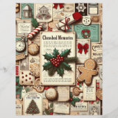 ヴィンテージクリスマスエフェメラスクラップブック紙 (裏面)