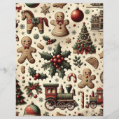 ヴィンテージクリスマスエフェメラスクラップブック紙 (裏面)