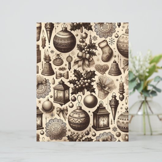 ヴィンテージクリスマスエフェメラスクラップブック紙 (スタンド正面)