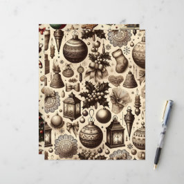 ヴィンテージクリスマスエフェメラスクラップブック紙