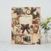 ヴィンテージクリスマスエフェメラスクラップブック紙 (スタンド正面)