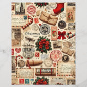 ヴィンテージクリスマスエフェメラスクラップブック紙 (裏面)