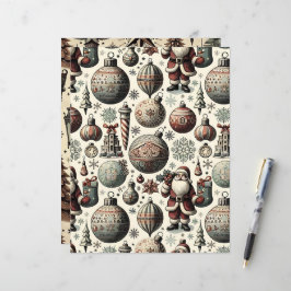 ヴィンテージクリスマスエフェメラスクラップブック紙