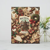 ヴィンテージクリスマスエフェメラスクラップブック紙 (スタンド正面)