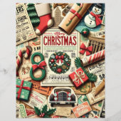 ヴィンテージクリスマスエフェメラスクラップブック紙 (裏面)