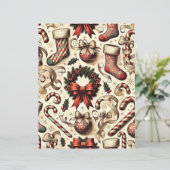 ヴィンテージクリスマスエフェメラスクラップブック紙 (スタンド正面)