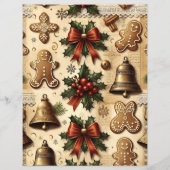 ヴィンテージクリスマスエフェメラスクラップブック紙 (裏面)