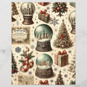 ヴィンテージクリスマスエフェメラスクラップブック紙 (正面)