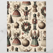 ヴィンテージクリスマスエフェメラスクラップブック紙 (正面)