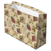 ヴィンテージクリスマスエフェメラホリー&華美文字 ラージペーパーバッグ (裏面アングル)