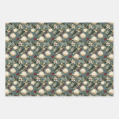 ヴィンテージクリスマスエレガンスデザイン ラッピングペーパーシート (正面2)