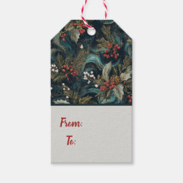 ヴィンテージクリスマスエレガントの輝き ギフトタグ