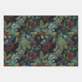 ヴィンテージクリスマスエレガントの輝き ラッピングペーパーシート (正面2)