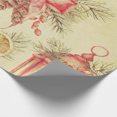 ヴィンテージクリスマスエレメンツラッピング紙 ラッピングペーパー (角)