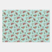 ヴィンテージクリスマスエレメンツ包装紙シート ラッピングペーパーシート (正面)