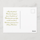 ヴィンテージクリスマスエンジェルとウサギ ポストカード (裏面)