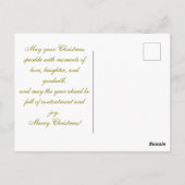 ヴィンテージクリスマスエンジェルとチャイルドフラットカード ポストカード (裏面)