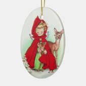 ヴィンテージクリスマスエンジェルとベビーディアツリー セラミックオーナメント (左)