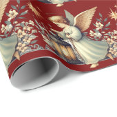 ヴィンテージクリスマスエンジェルとランタン ラッピングペーパー (ロールコーナー)