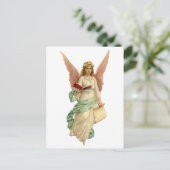 ヴィンテージクリスマスエンジェルと本 シーズンポストカード (スタンド正面)