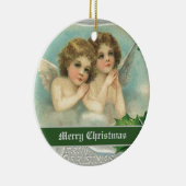 ヴィンテージクリスマスエンジェルと神聖なベリーオーナメント セラミックオーナメント (右)