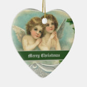 ヴィンテージクリスマスエンジェルと神聖なベリーオーナメント セラミックオーナメント (右)