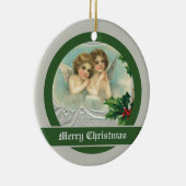 ヴィンテージクリスマスエンジェルと神聖なベリーオーナメント セラミックオーナメント (右)