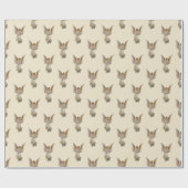 ヴィンテージクリスマスエンジェルアイボリーホリデイ ラッピングペーパー (フラット)