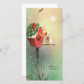 ヴィンテージクリスマスエンジェルアットバードハウス シーズンカード (正面/裏面)