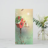 ヴィンテージクリスマスエンジェルアットバードハウス シーズンカード (スタンド正面)