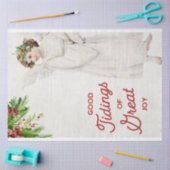 ヴィンテージクリスマスエンジェルアンドホリーデコパージュ 薄葉紙 (クラフト)