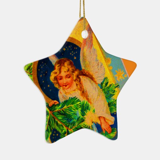 ヴィンテージクリスマスエンジェルオーナメント セラミックオーナメント (右)