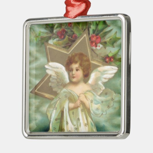 ヴィンテージクリスマスエンジェルオーナメント メタルオーナメント (左)