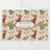 ヴィンテージクリスマスエンジェルカスタム スパークリングワインラベル (シングルラベル)