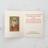 ヴィンテージクリスマスエンジェルグリーティングカード文字メッセージ シーズンカード (内部)