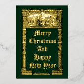 ヴィンテージクリスマスエンジェルスとマドンナ&チャイルド 箔シーズンカード (正面)