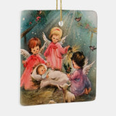 ヴィンテージクリスマスエンジェルズウィズベビーイエス セラミックオーナメント (右)