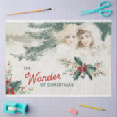 ヴィンテージクリスマスエンジェルズデコページ 薄葉紙 (クラフト)