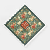 ヴィンテージクリスマスエンジェルズパステルグリーン深いレッド (コーナー)