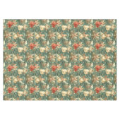 ヴィンテージクリスマスエンジェルズホリーベリーテーブルクロス テーブルクロス (正面(横))